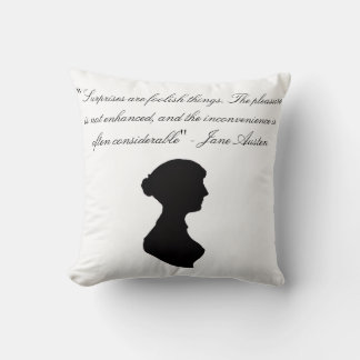 Coussin 2 Jane Austen regarde dans un!