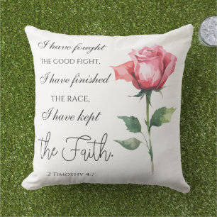 Coussin 2 Timothée 4:7 - J'ai combattu le bon combat