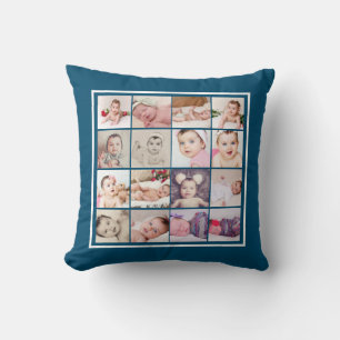 Coussin 32 Photo Collage unique personnalisée