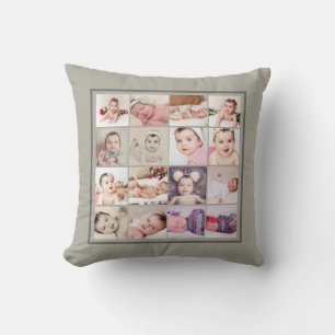 Coussin 32 Photo Collage unique personnalisée