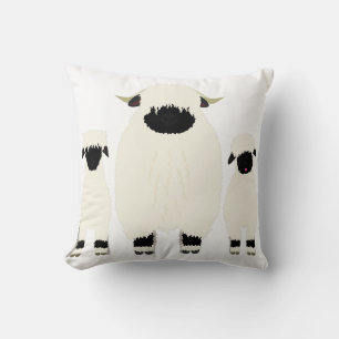 Coussin 3 Valais Mouflon noir en a. ligne