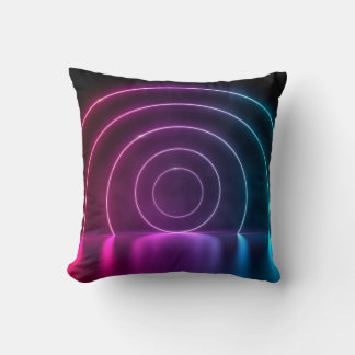 Coussin 3d ing des lignes brillantes du portail de cercle 