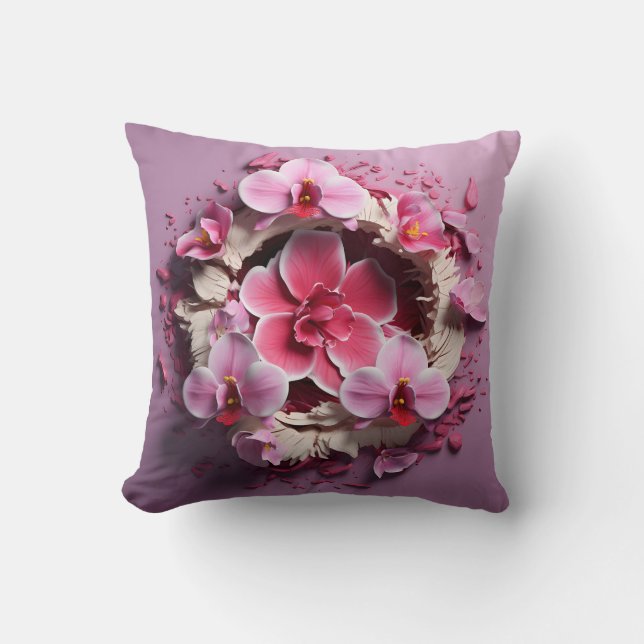 Coussin 3D orchid pillow (Recto)