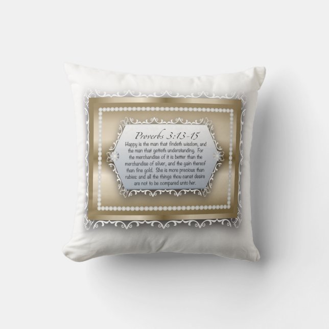 Coussin 3h13 chrétien de proverbes de citation de bible (Recto)