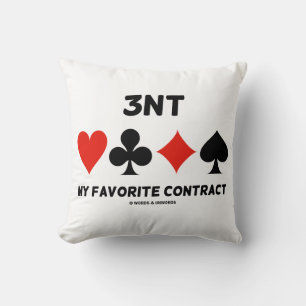 Coussin 3NT mon contrat préféré (quatre costumes de car
