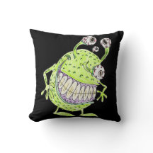 4 eyed green alien monster