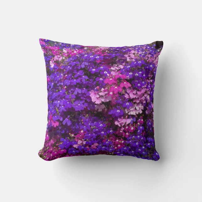 Coussin 4 Fleurs Modèles photo en Poule Rose Jeu cadeau (Recto)