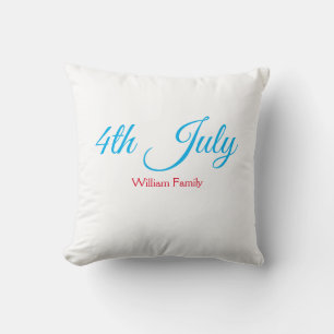 Coussin 4 juillet jour d'indépendance ajouter nom texte pe