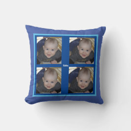 Coussin 4 Modèles photo bébé garçon enfant bleu cadeau jet