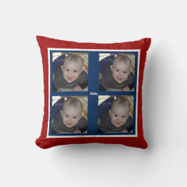 Coussin 4 Modèles photo bébé garçon enfants cadeau rouge j