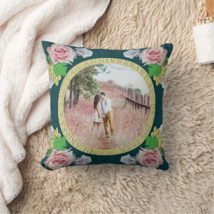 Coussin 4e anniversaire de mariage Fruit & Fleurs 