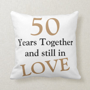 Coussin 50 ans ensemble de cinquantième de mariage coussi