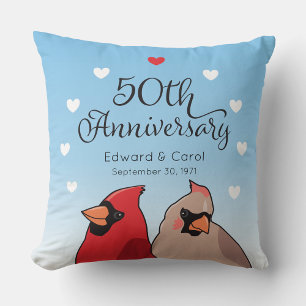 Coussin 50e anniversaire de Mariage, cérémonie cardinale