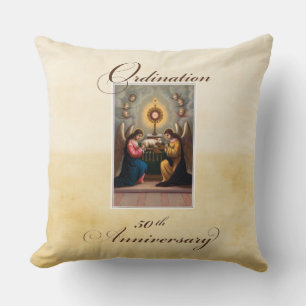 Coussin 50e anniversaire d'ordination Anges à l'autel