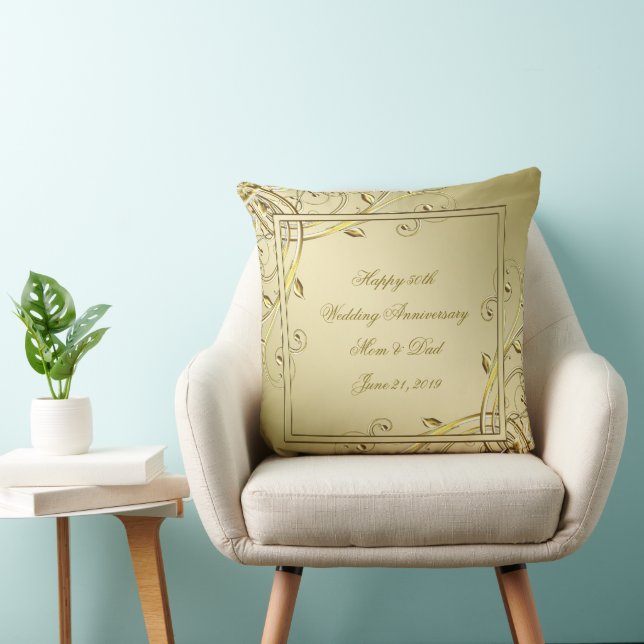 Coussin 50e anniversaire du Mariage de l'or (Chaise)