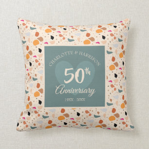 Coussin 50e Anniversaire Moderne Retro Jeu d'oreiller