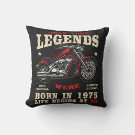 Coussin 50e Birthday Man Biker Motorcycle Chopper 1975