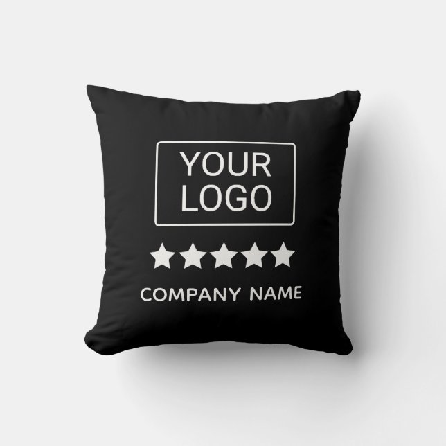 Coussin 5 Star Business Logo Minimal Professional Black (Recto)
