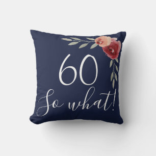Coussin 60 alors quelle aquarelle Rose Floral 60e annivers