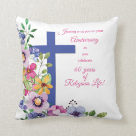 Coussin 60e Anniversaire, Nun, Religious Life Cross
