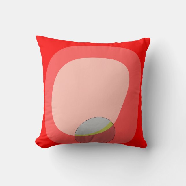 Coussin 615 Abstrait rouge (Recto)