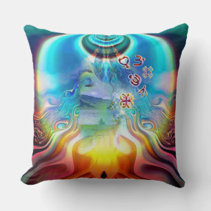 Coussin 6 Langue de la lumière Symboles Chakra Base
