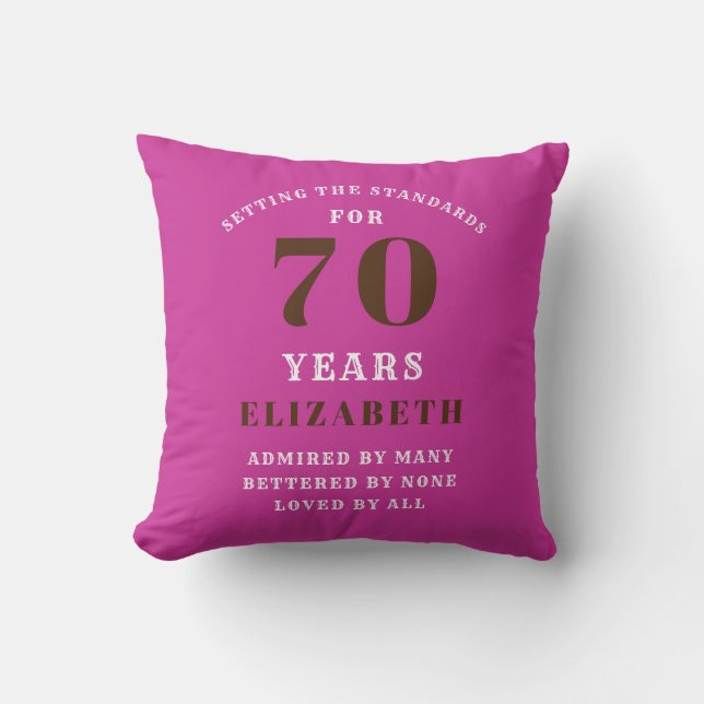 Coussin 70e anniversaire Normes d'établissement Ajouter vo (Recto)