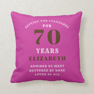 Coussin 70e anniversaire Normes d'établissement Ajouter vo