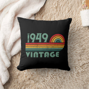 Coussin 75e anniversaire vintage personnalisé