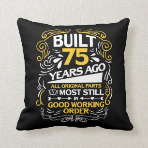 Coussin 75e cadeau d'anniversaire pour un enfant de 75 ans
