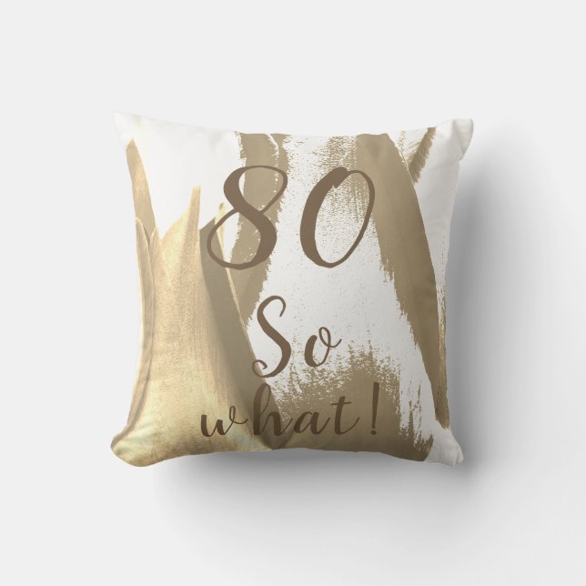 Coussin 80e anniversaire Tulipes d'or Lancer l'oreiller (Recto)