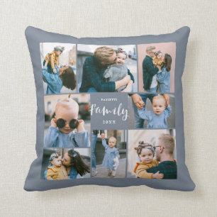 Coussin 8 Collage photo Famille moderne personnalisée As