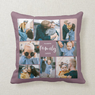 Coussin 8 Collage photo Famille moderne personnalisée  Pl