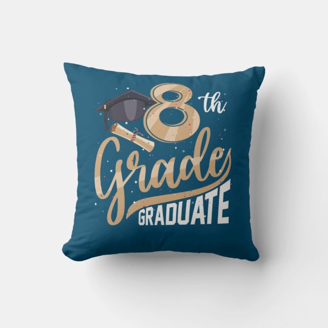 Coussin 8e classe de fin d'études 2022 Graduation Senior (Recto)