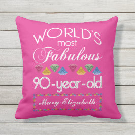 Coussin 90e anniversaire des plus fabuleux joyaux colorés 