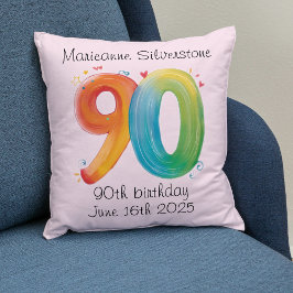 Coussin 90e gardien cadeau d'anniversaire 90 ans quatre-vi