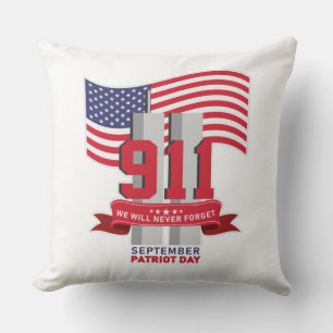 Coussin 9.11 Journée du Patriote ; N'oubliez jamais