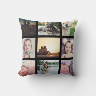 Coussin 9 Collage de photos personnalisé