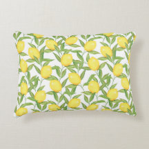 Coussin à accents citron