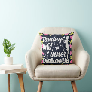 Coussin à bordure florale pour apprivoiser mon dia