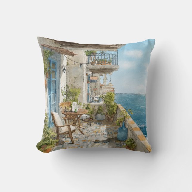 Coussin A Cosy Seaside Balcony (Recto)