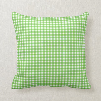 Coussin À damiers vert et blanc