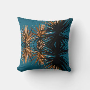 Coussin à effet kaléidoscope de plantes tropicales