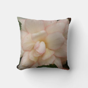 Coussin à fleurs de Begonia blanche