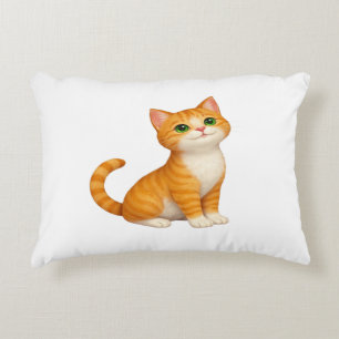 Coussin à jeter avec chaton roux adorable