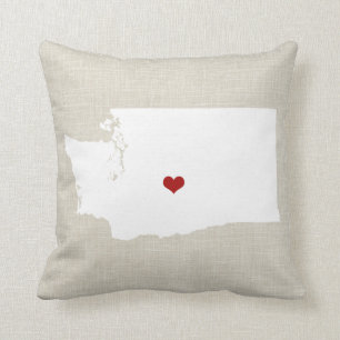 Coussin à la maison 16" de l'état de Washington