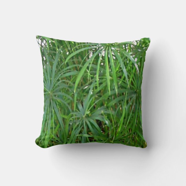 Coussin à la maison asiatique en bambou vert de (Recto)