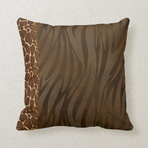 Coussin à la mode de motif d'impression de girafe