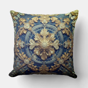 Coussin à lancer bleu impérial 51 x 51 cm