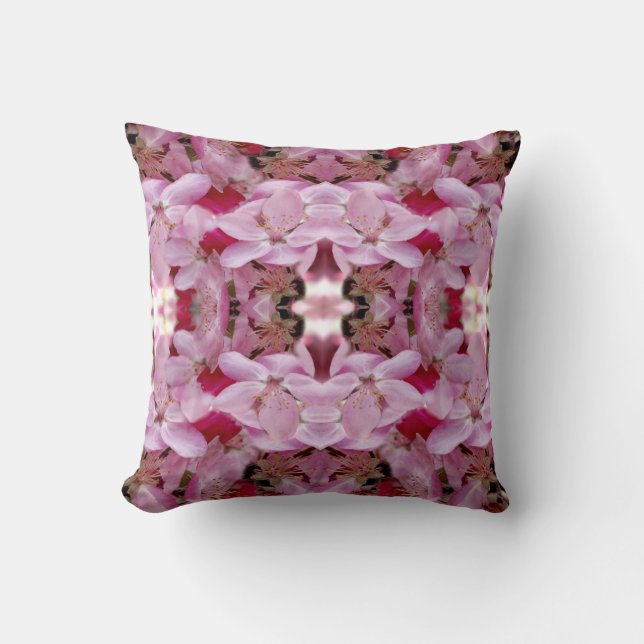 Coussin à lancer de rêve floral (Recto)